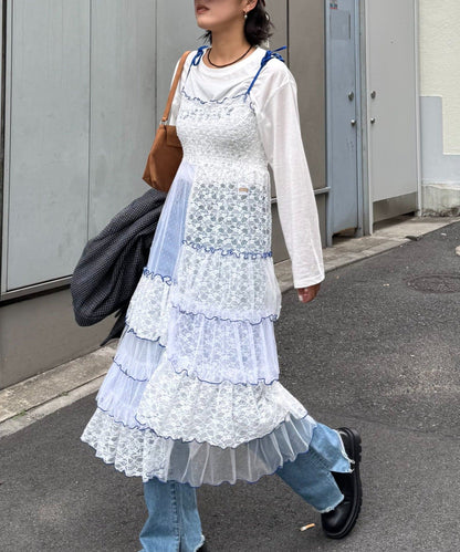 HELLO.SANFRANCISCO 2 Way Lace 拼接層層裙