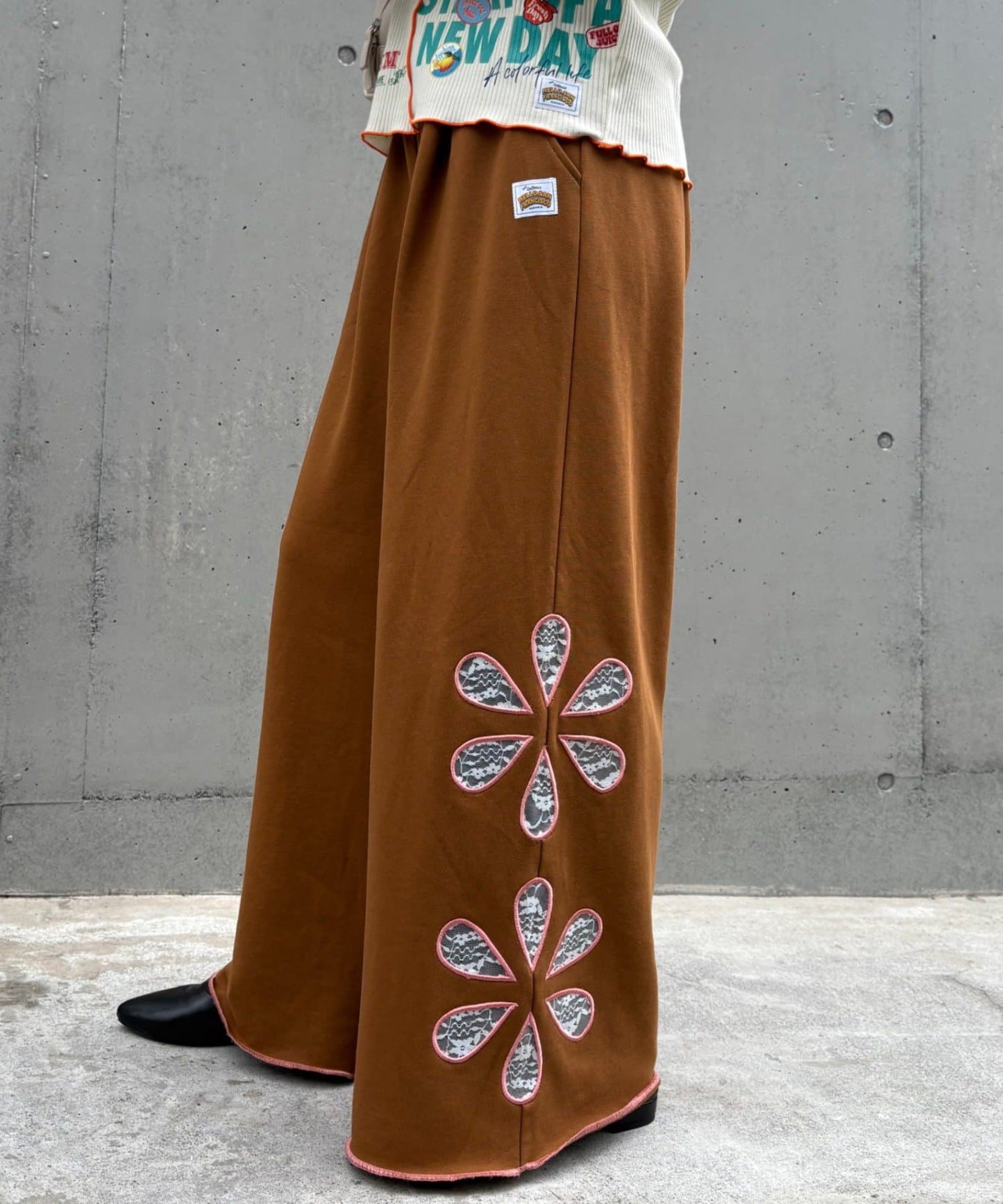 HELLO.SANFRANCISCO 花花 Wide Pants