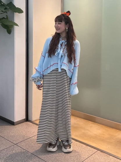 HELLO.SANFRANCISCO 拼色 mellow patchwork hoodie cardigan