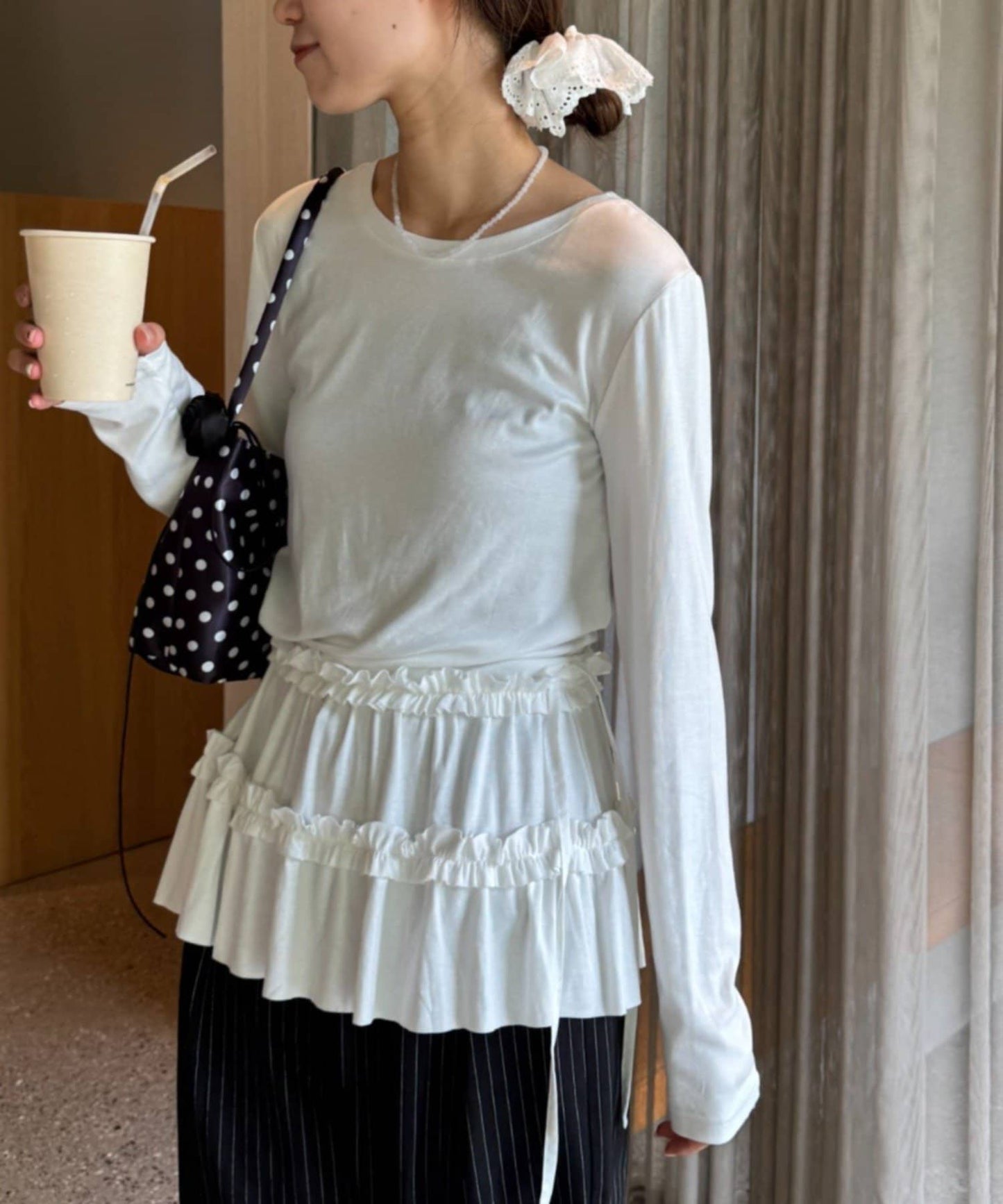 CIAOPANIC TYPY 荷葉邊 Layer 長 Tee