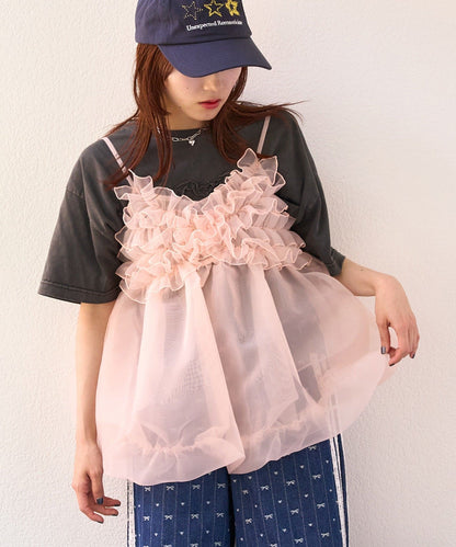 [大人氣] w closet sheer 氣球吊帶背心