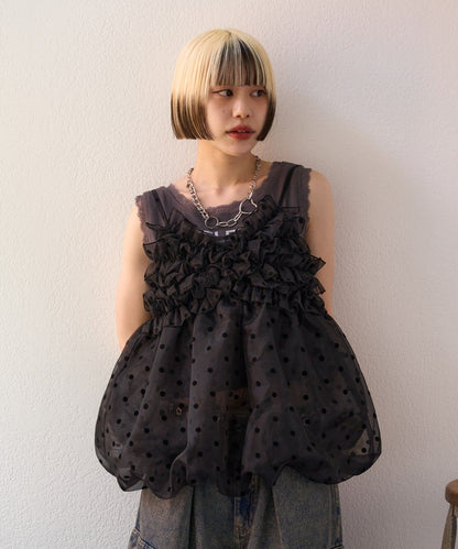 [大人氣] w closet sheer 氣球吊帶背心