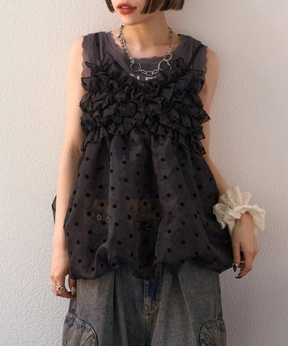 [大人氣] w closet sheer 氣球吊帶背心