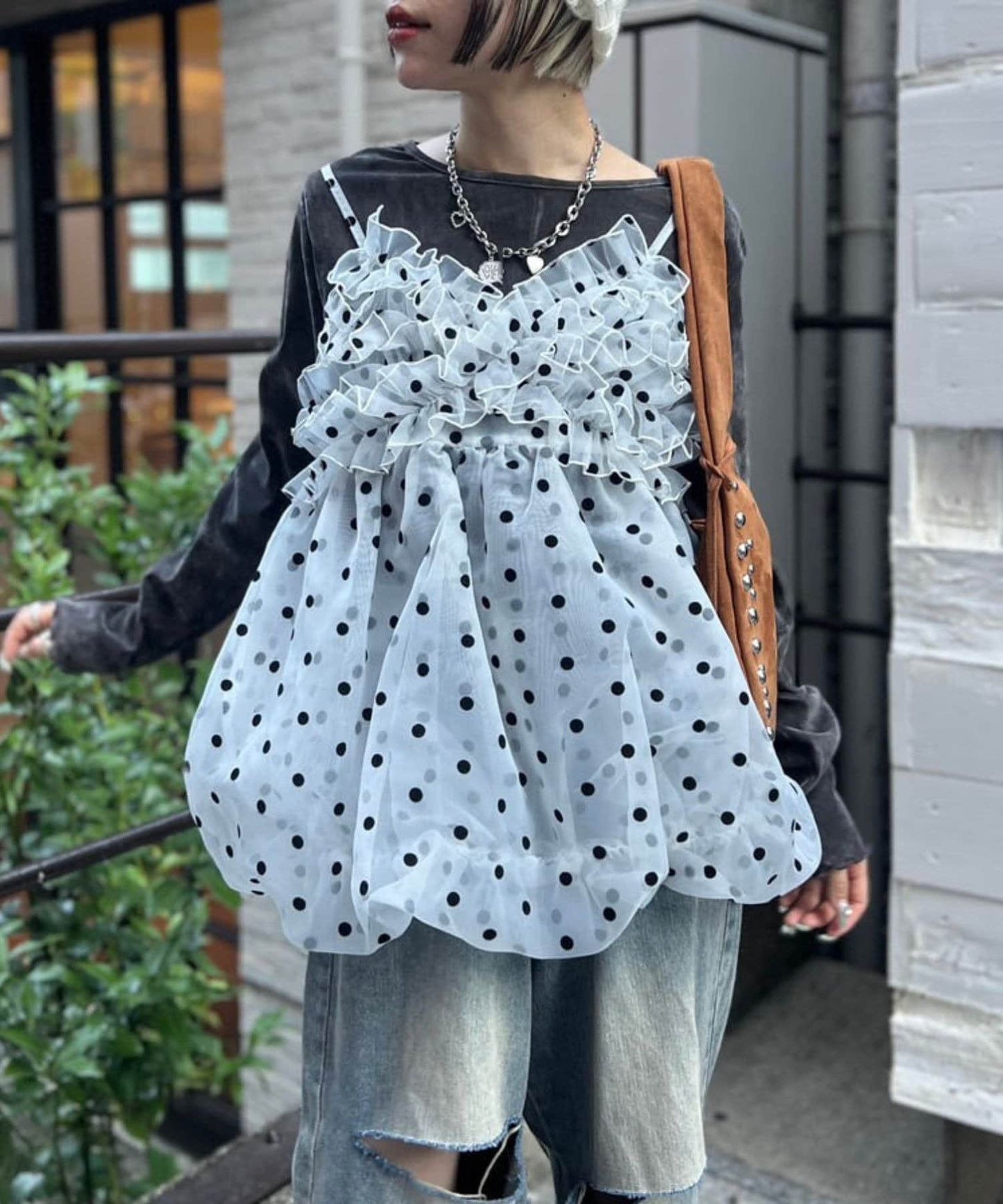 [大人氣] w closet sheer 氣球吊帶背心