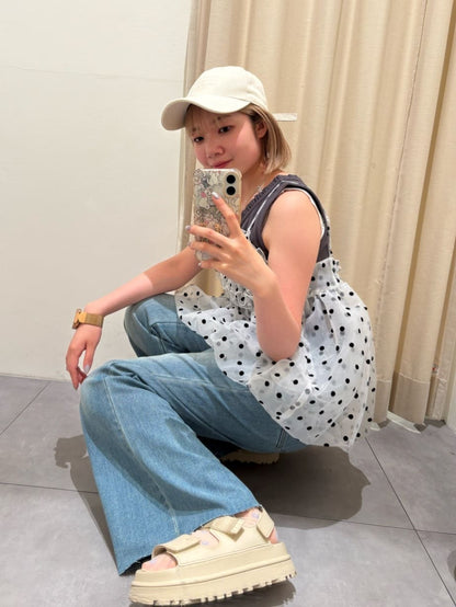 [大人氣] w closet sheer 氣球吊帶背心