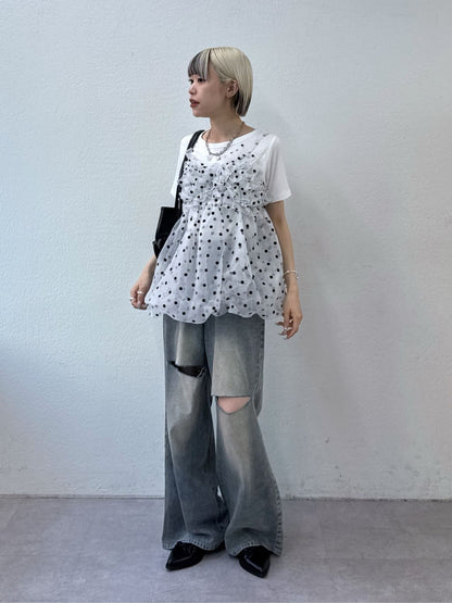 [大人氣] w closet sheer 氣球吊帶背心