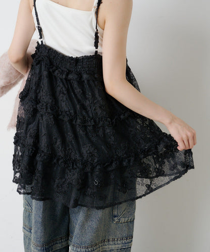 w closet 3D lace mini cami dress