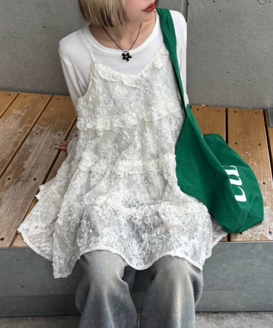 w closet 3D lace mini cami dress