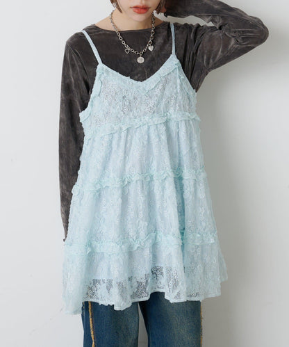 w closet 3D lace mini cami dress