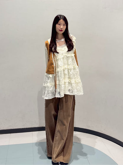 w closet 3D lace mini cami dress