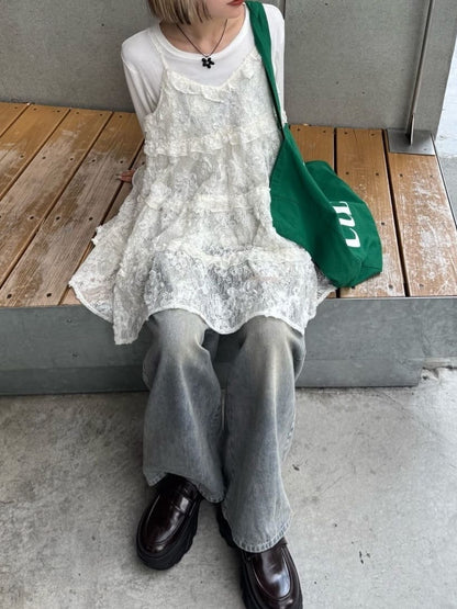 w closet 3D lace mini cami dress