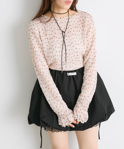 w closet Pattern shirring pullover