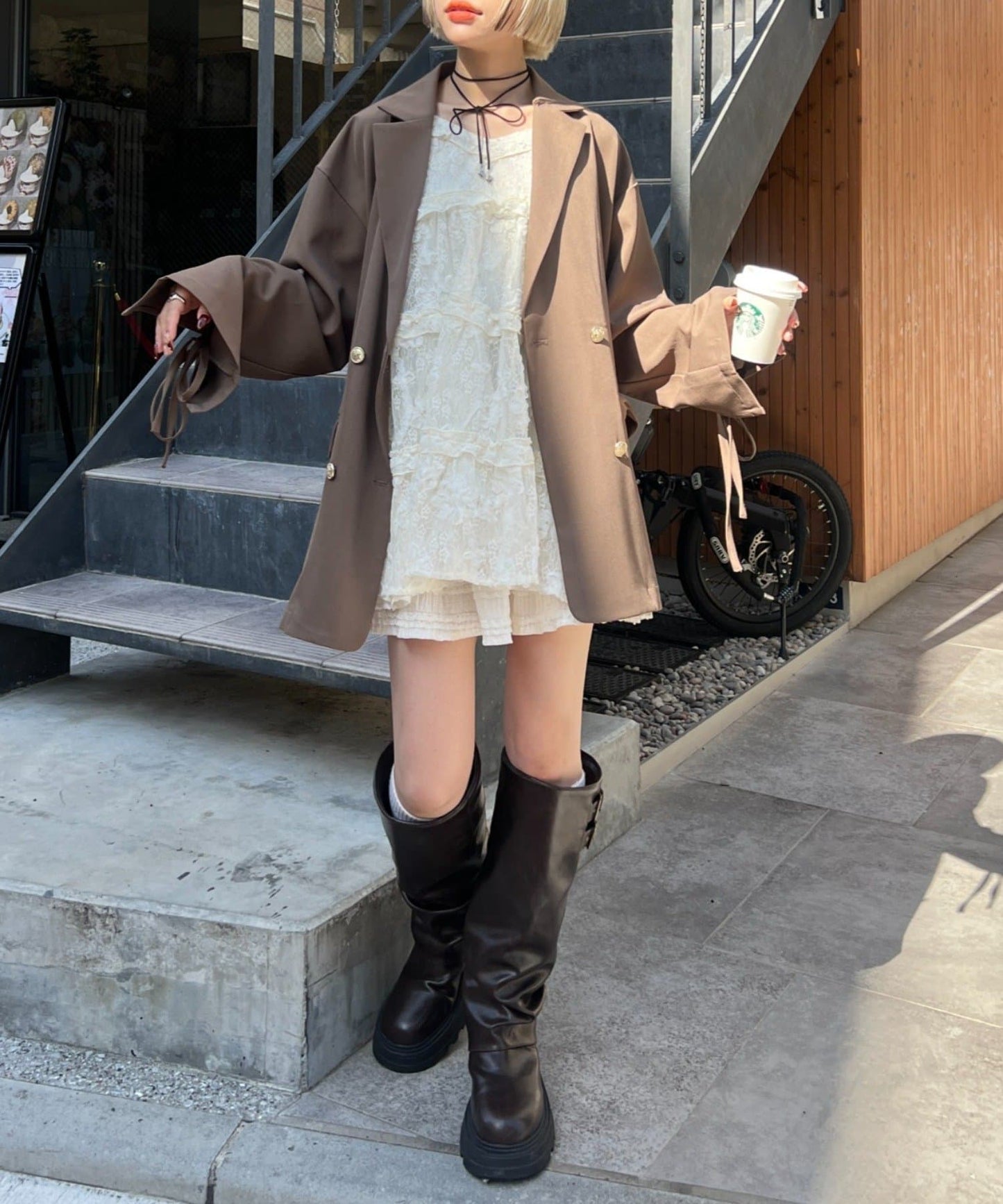 w closet Ribbon BIG tailored jacket