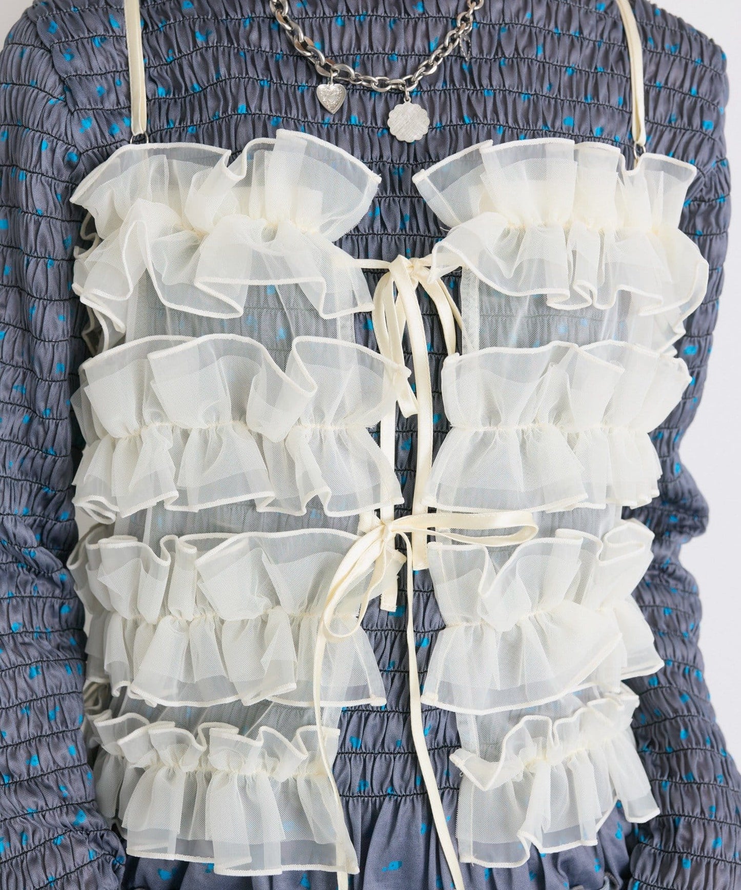 [前後2Way] w closet Frilled bustier camisole