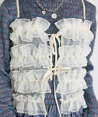 [前後2Way] w closet Frilled bustier camisole