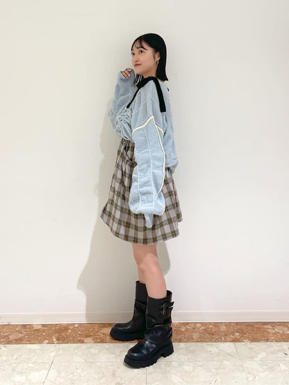 w closet 抽繩短針織衫