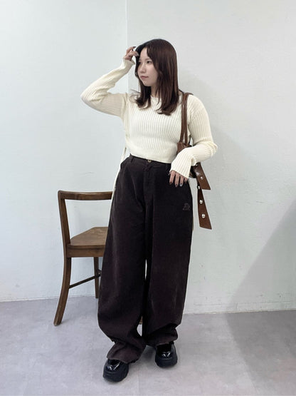 w closet 抽繩短針織衫