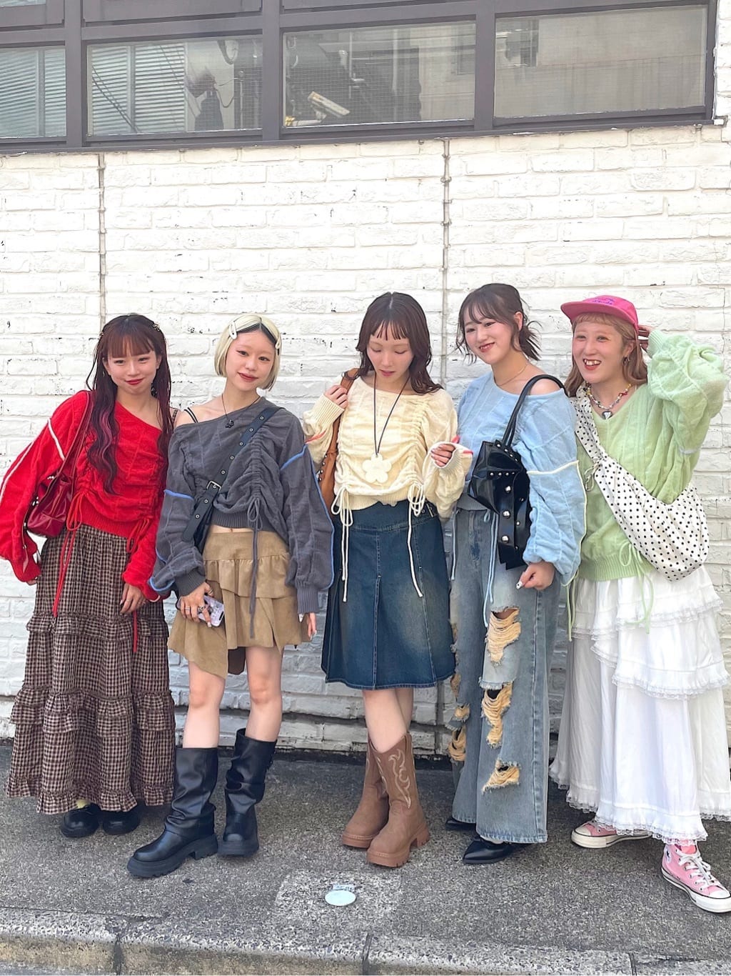 w closet 抽繩拼色針織