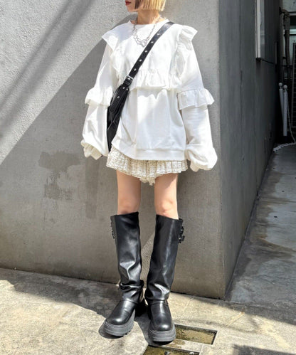 w closet Frill BIG sweatshirt