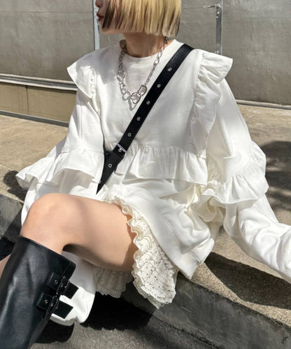 w closet Frill BIG sweatshirt