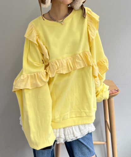 w closet Frill BIG sweatshirt