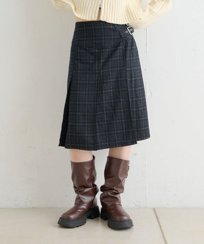 w closet 雙腰帶中長裙