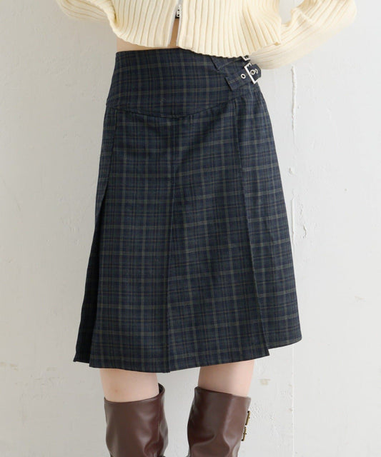 w closet 雙腰帶中長裙