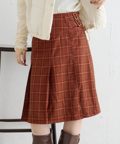 w closet 雙腰帶中長裙