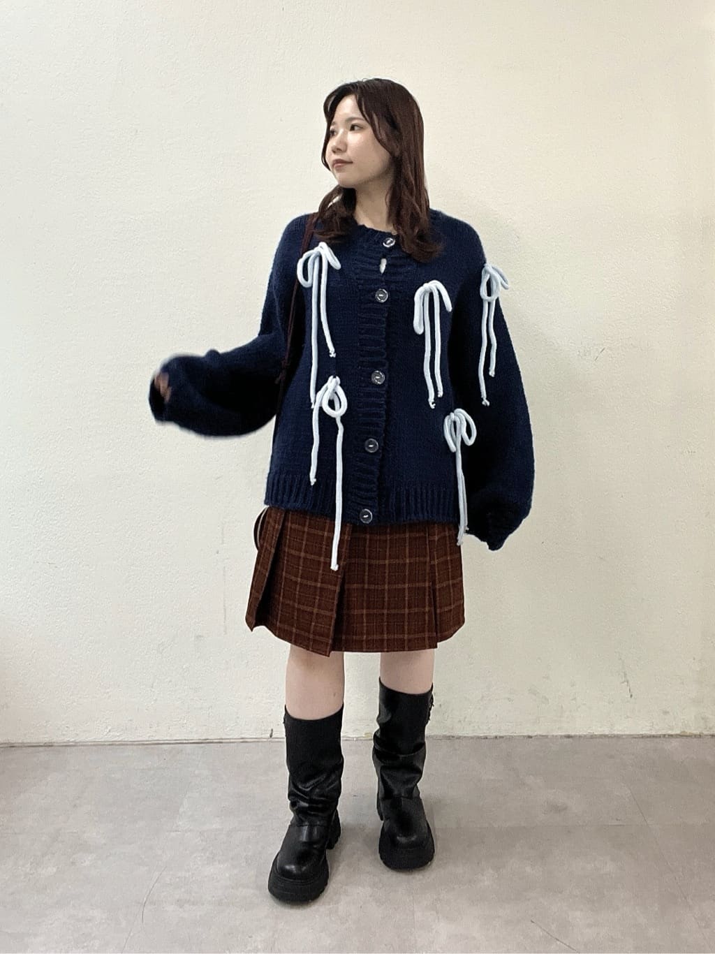 w closet 雙腰帶中長裙