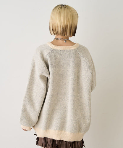 w closet Big Pattern Knit