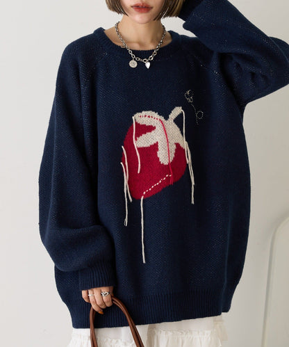 w closet Big Pattern Knit