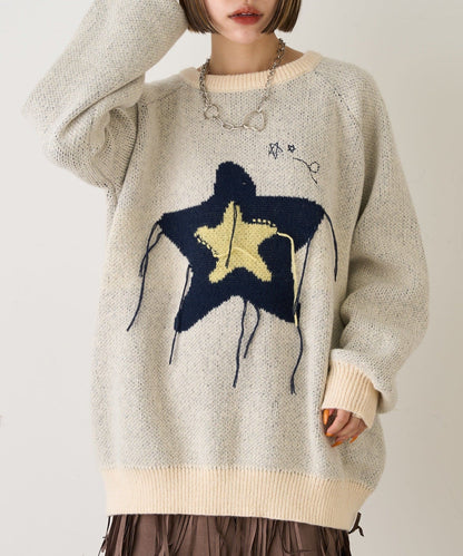 w closet Big Pattern Knit