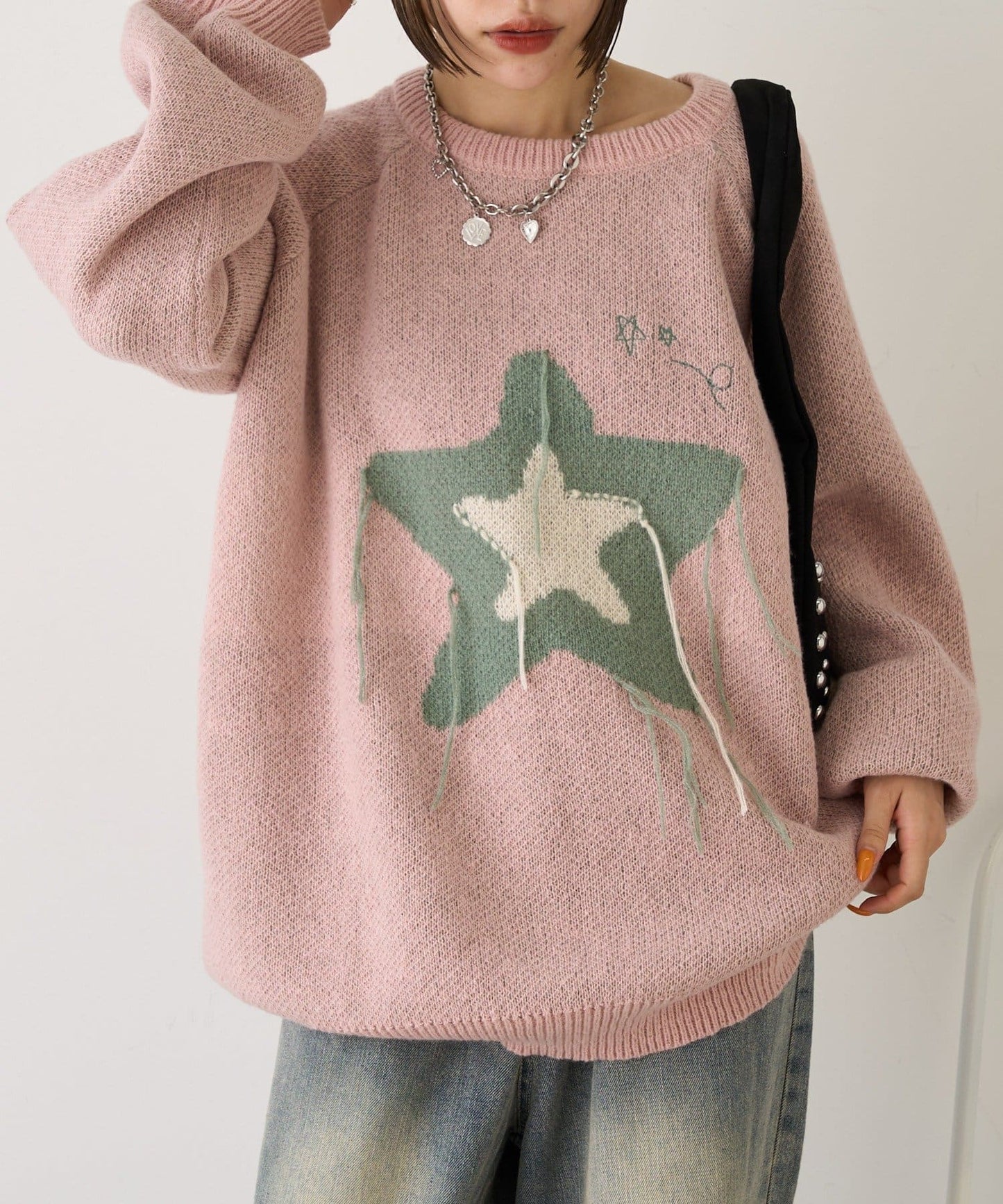 w closet Big Pattern Knit