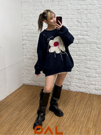 w closet Big Pattern Knit