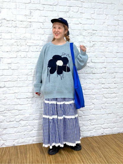 w closet Big Pattern Knit