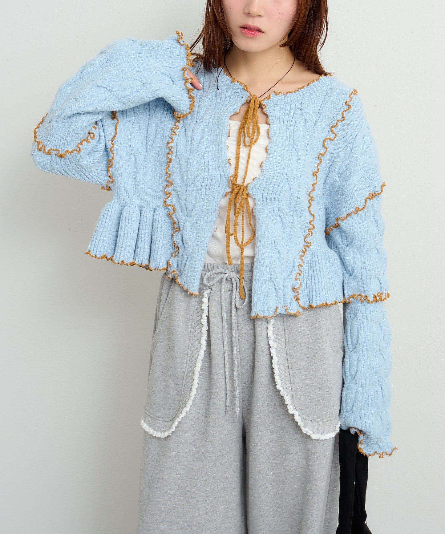 w closet 靚配色針織Cardigan