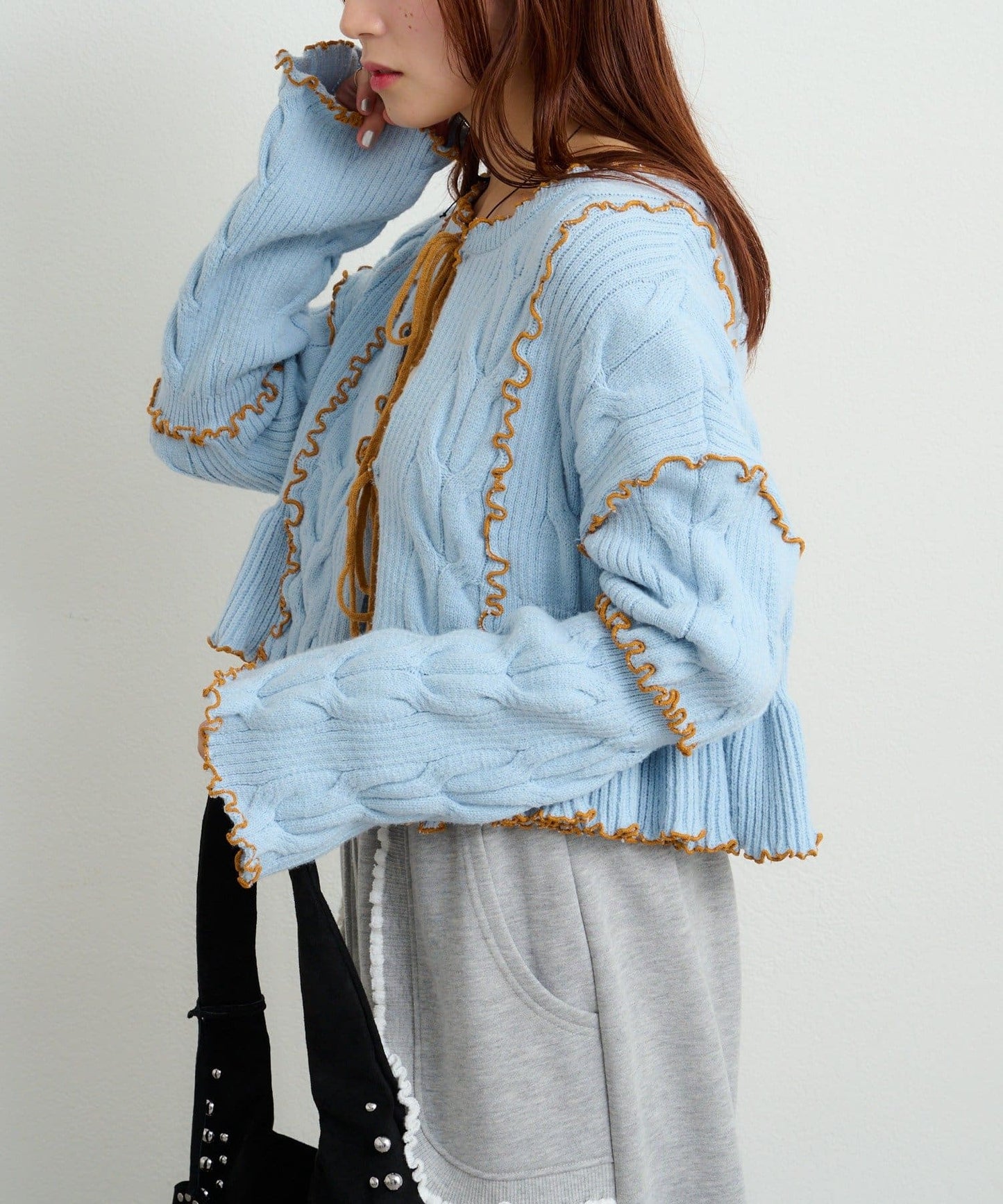 w closet 靚配色針織Cardigan