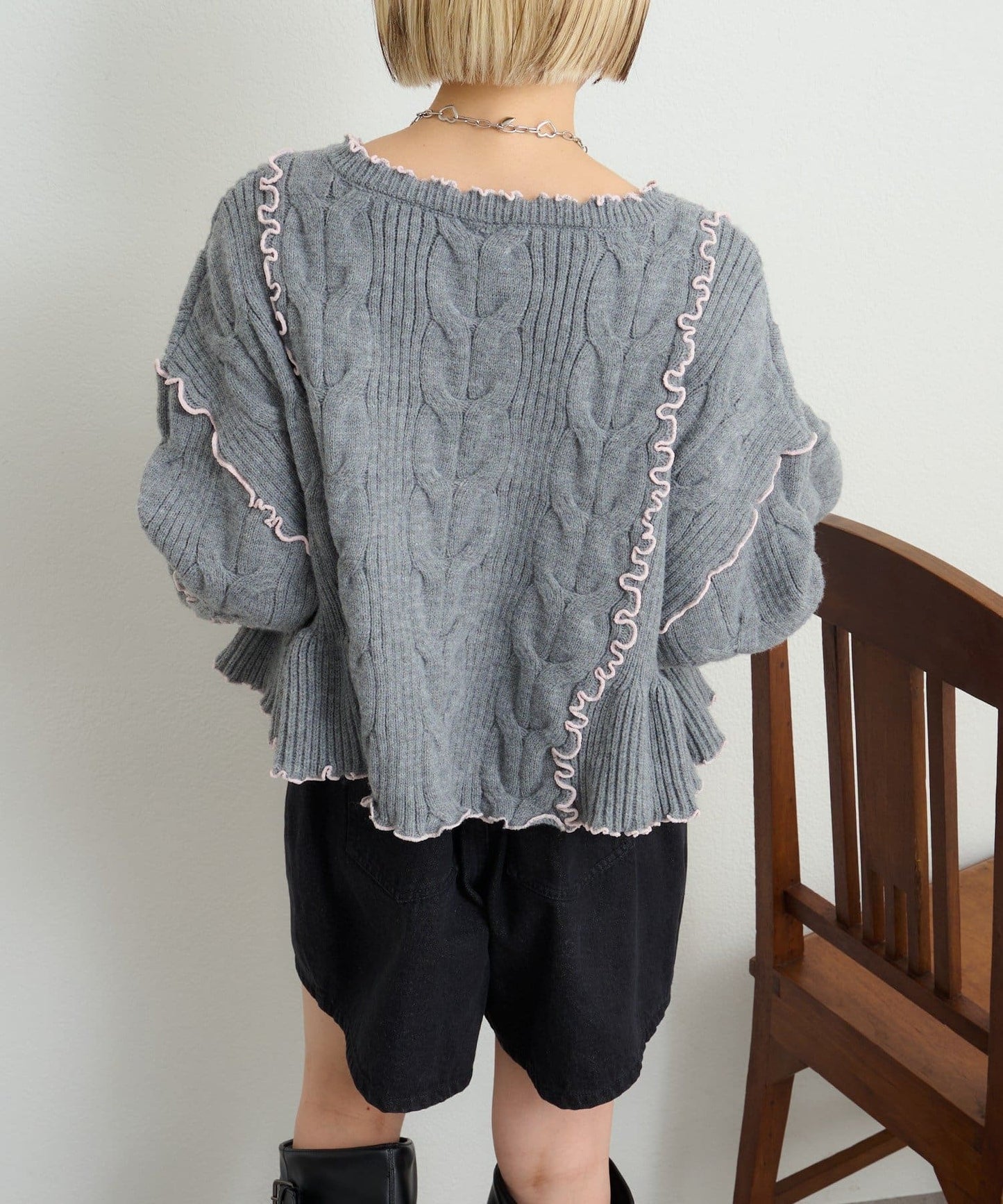 w closet 靚配色針織Cardigan