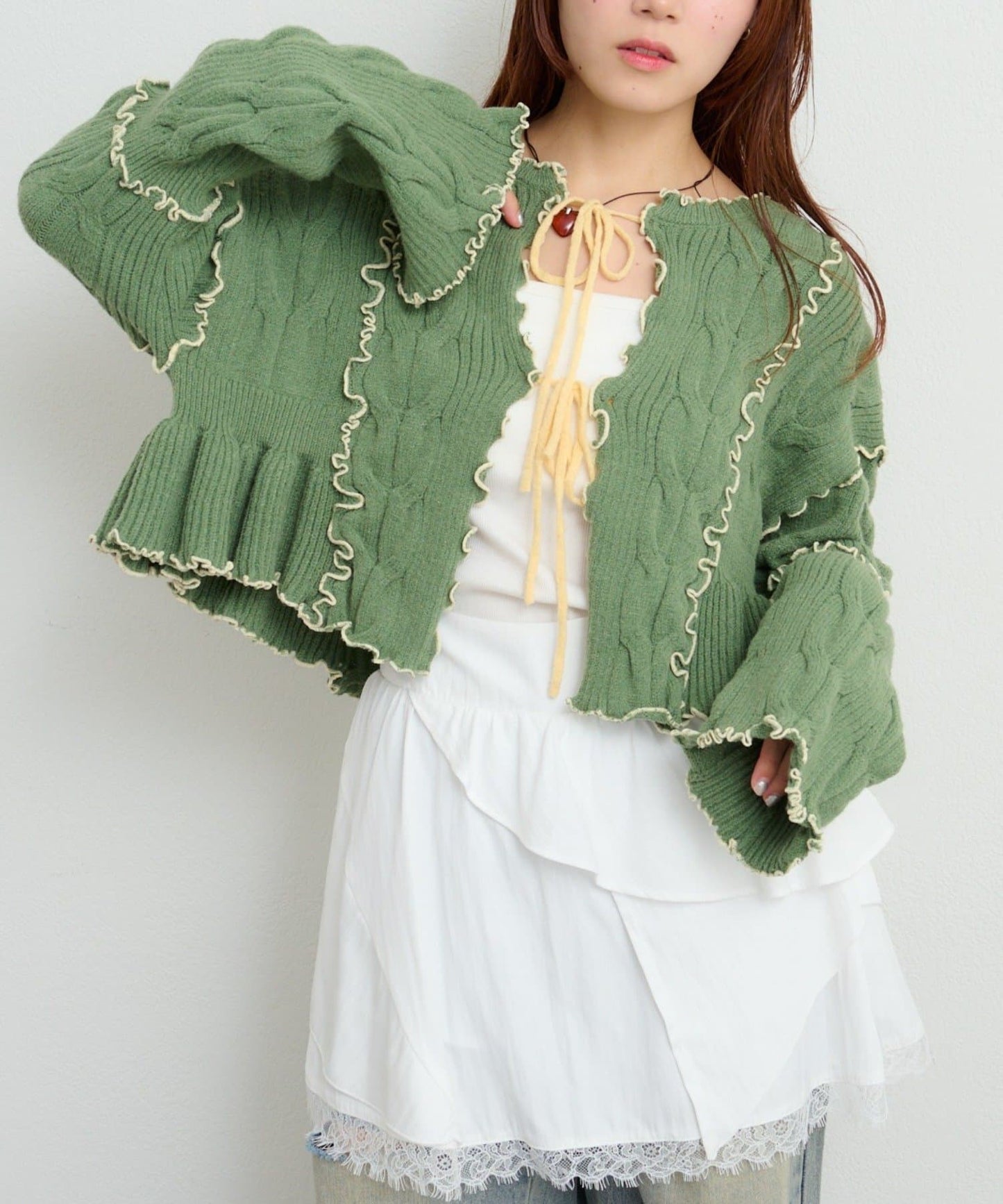 w closet 靚配色針織Cardigan