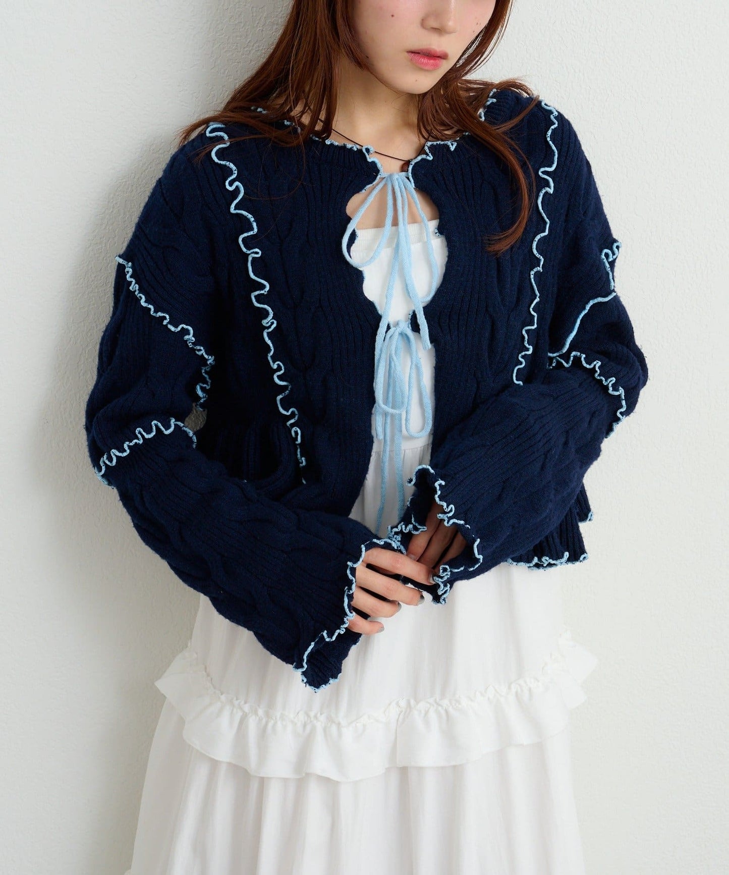 w closet 靚配色針織Cardigan