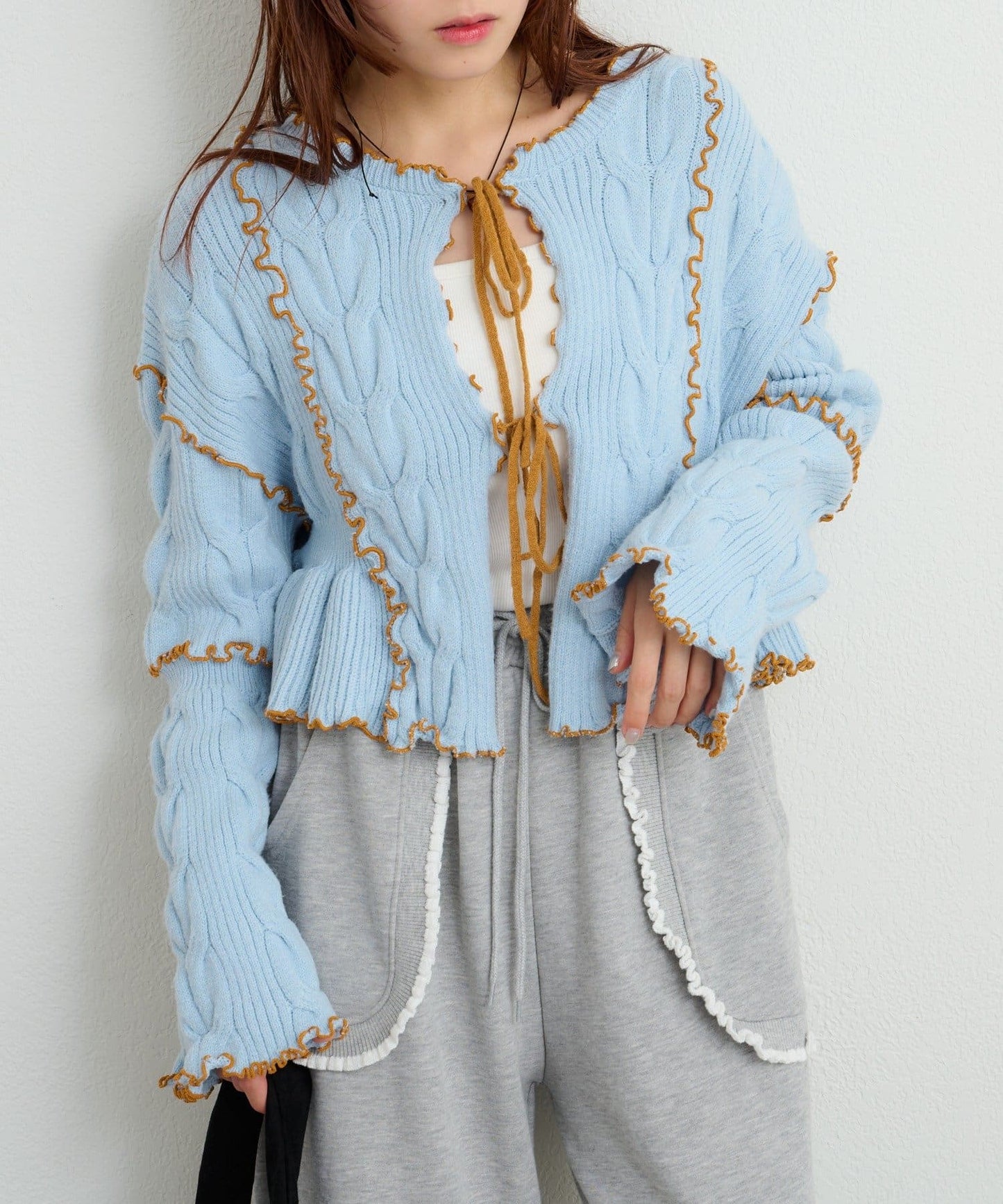 w closet 靚配色針織Cardigan