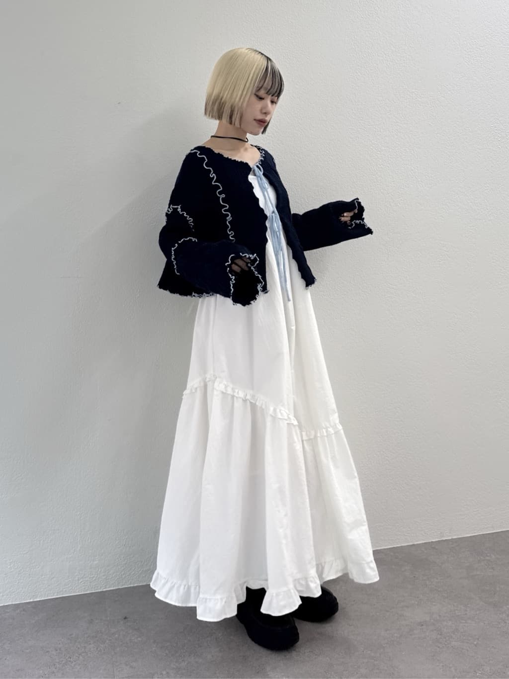 w closet 靚配色針織Cardigan