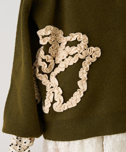 w closet Colored flower motif knit