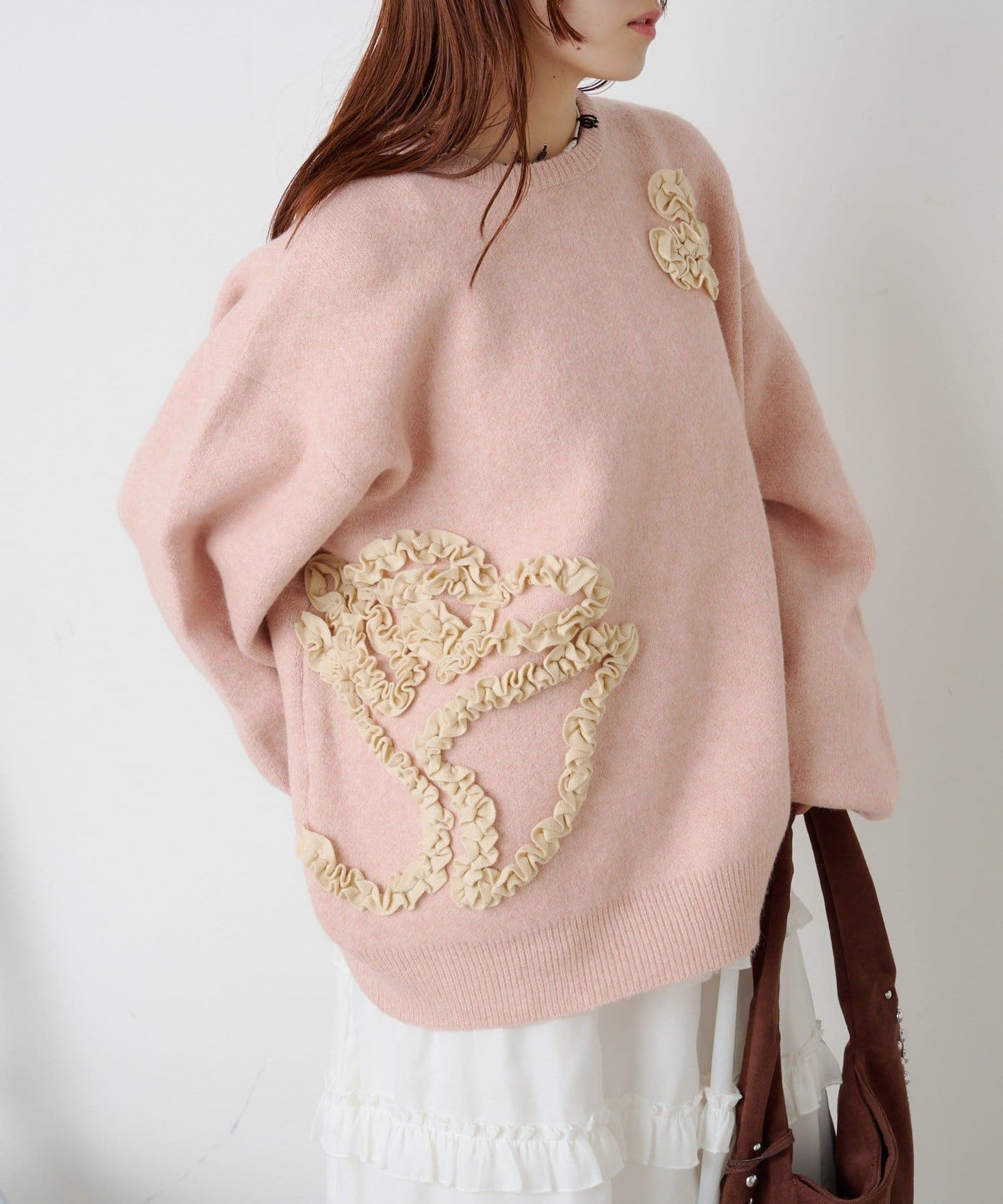 w closet Colored flower motif knit