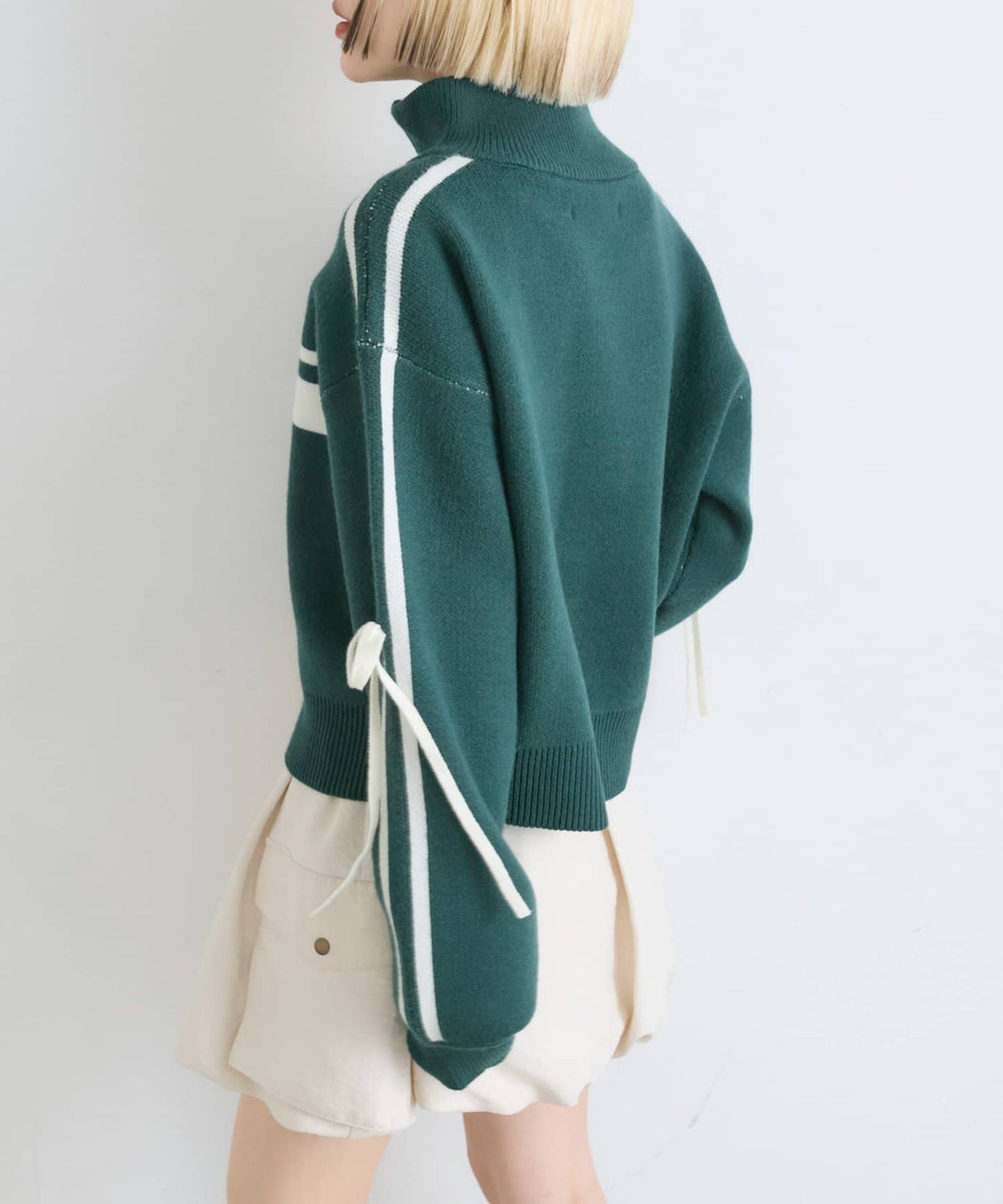 w closet Line knit ZIP blouson