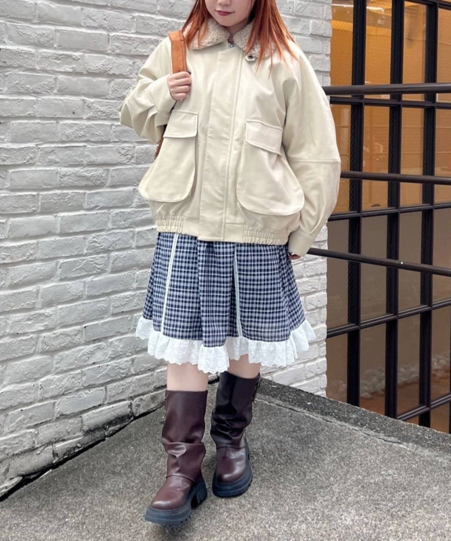 w closet 可拆毛毛領口仿皮外套