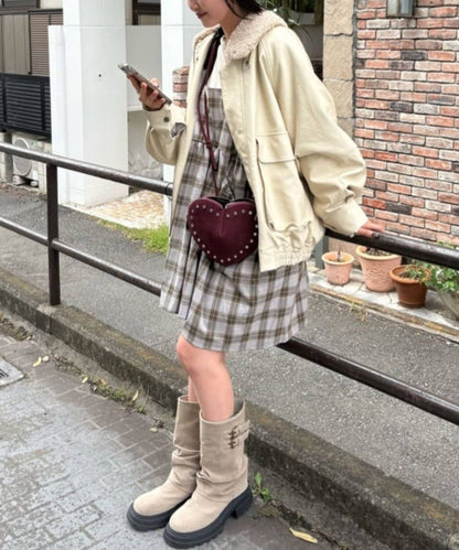 w closet 可拆毛毛領口仿皮外套