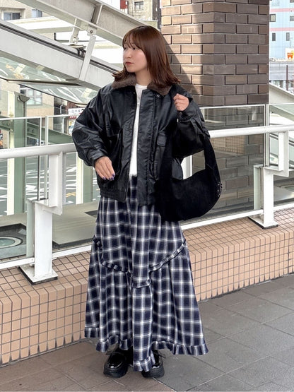 w closet 可拆毛毛領口仿皮外套