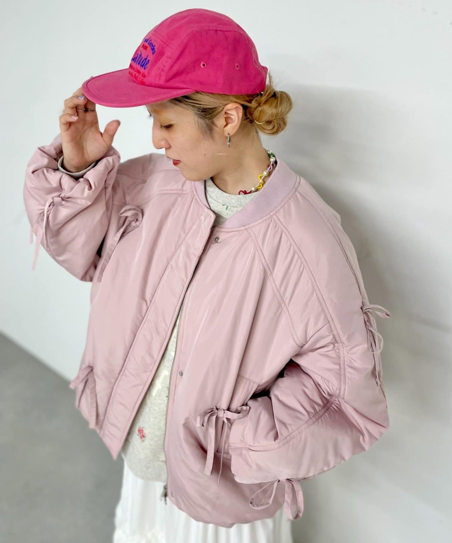 w closet Filled ribbon blouson