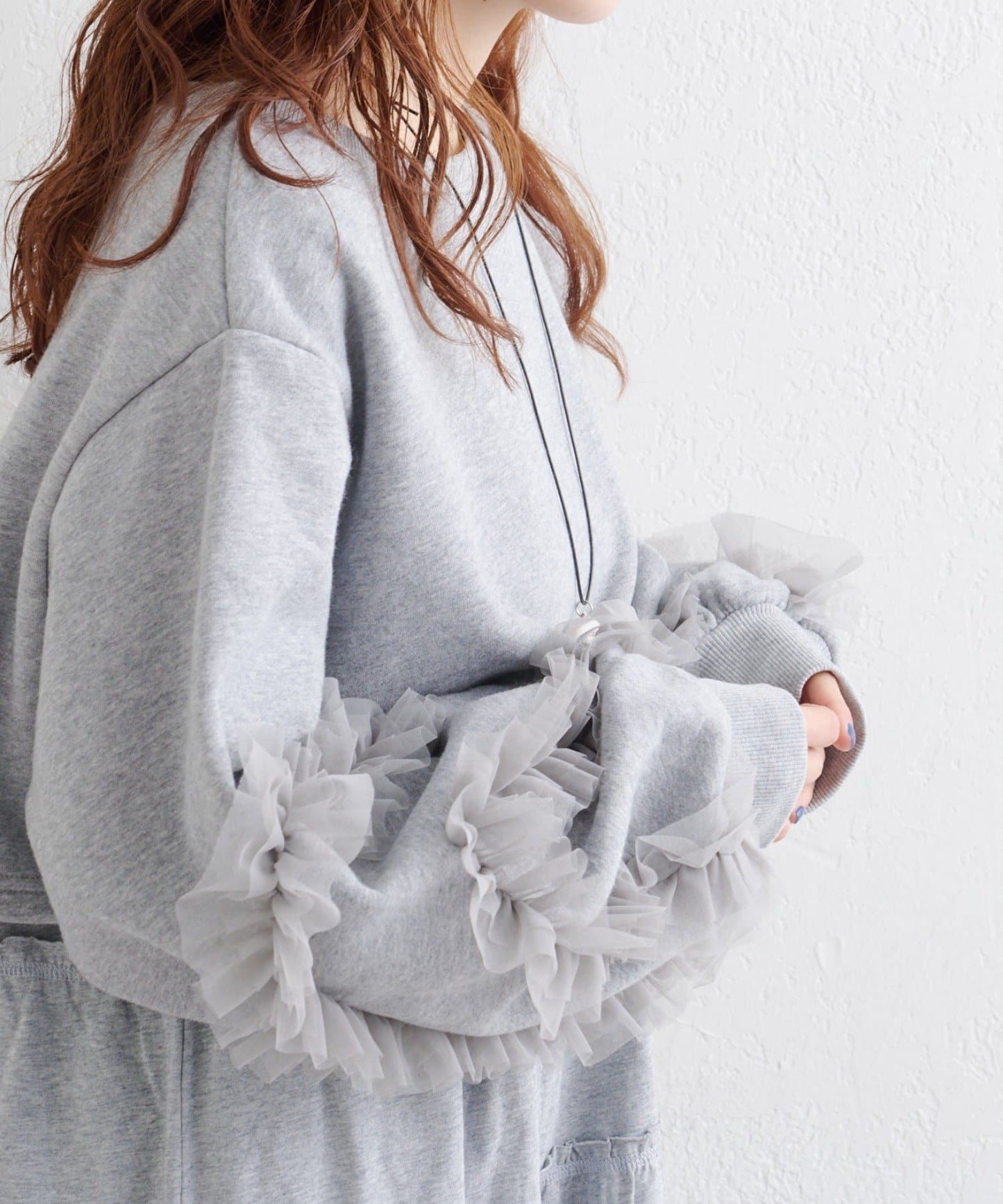 w closet 薄紗袖運動風ops